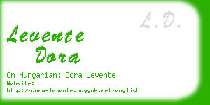 levente dora business card